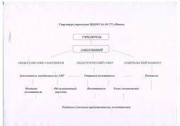 Информация об органах управления и структурных подразделениях (схема)